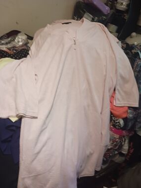 Miss Elaine Light Pink Zip-Front Robe